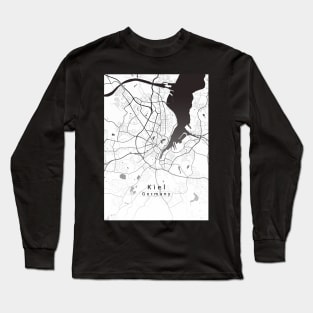 Kiel Germany City Map Long Sleeve T-Shirt